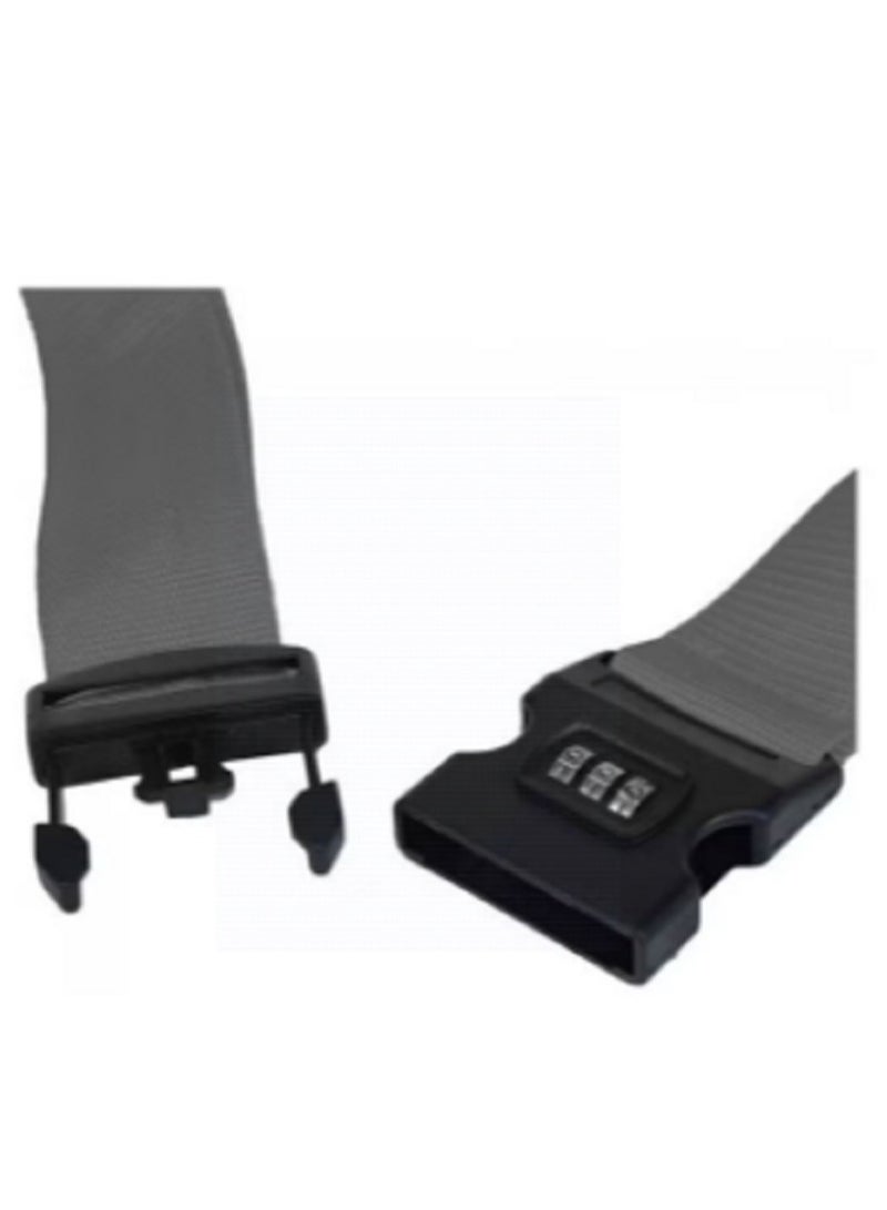 MARGOUN 2-Piece 3-Digit Lock Combination Luggage Belt Set Grey  - Image 4