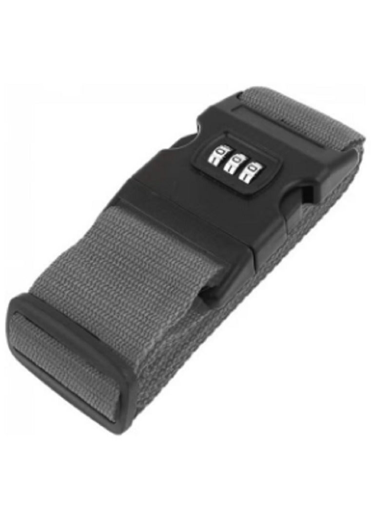 MARGOUN 2-Piece 3-Digit Lock Combination Luggage Belt Set Grey  - Image 3