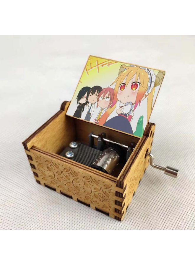 Anime Kobayashi's Dragon Maid Surrounding Music Box Classical Hand-cranked Music Box Ornaments Retro Wooden Music Box-Color:09 - Image 5