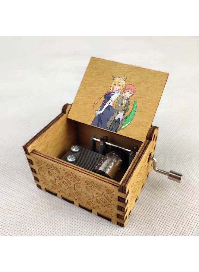 Anime Kobayashi's Dragon Maid Surrounding Music Box Classical Hand-cranked Music Box Ornaments Retro Wooden Music Box-Color:09 - Image 4