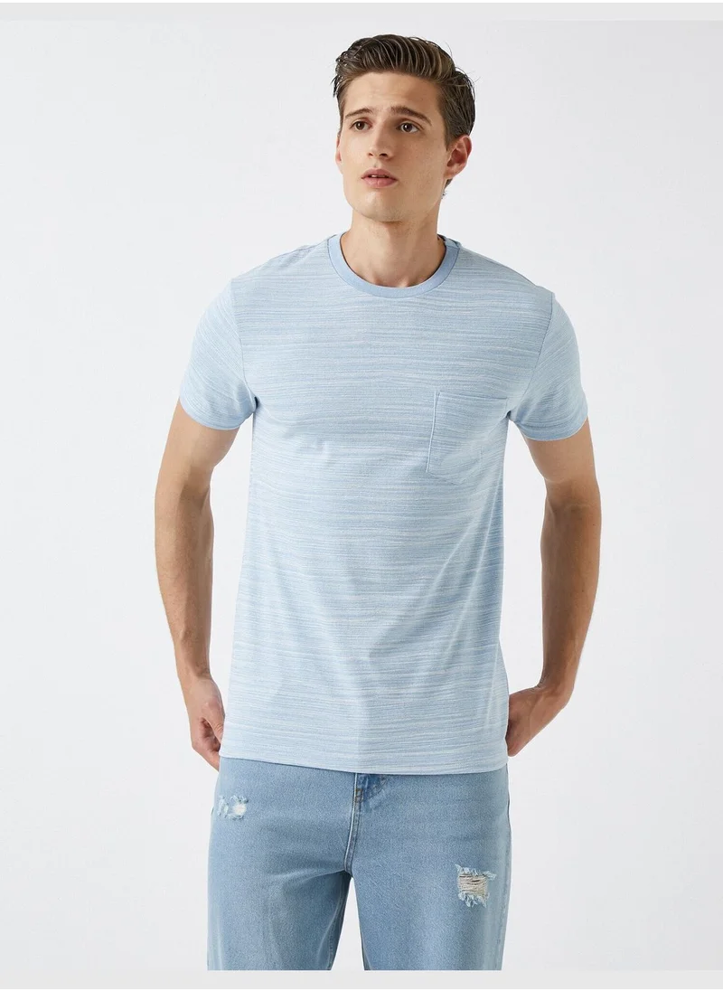 KOTON Short Sleeve T-Shirt One Pocket Detail Cotton