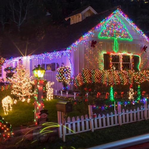 Albelt 6 Pack Solar Chrismas Lights Outdoor, 285 FT Total 720 LED Solar String Lights for Outside with 8 Modes & Memory Function, Waterproof Twinkle Light for Xmas Tree Yard Party Decorations (Multicolor) - Image 2