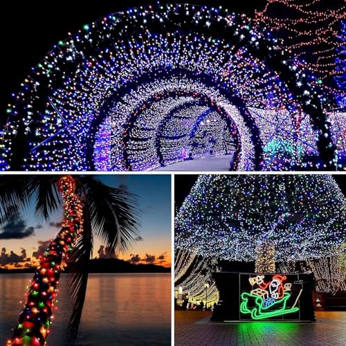 Albelt 6 Pack Solar Chrismas Lights Outdoor, 285 FT Total 720 LED Solar String Lights for Outside with 8 Modes & Memory Function, Waterproof Twinkle Light for Xmas Tree Yard Party Decorations (Multicolor) - Image 3