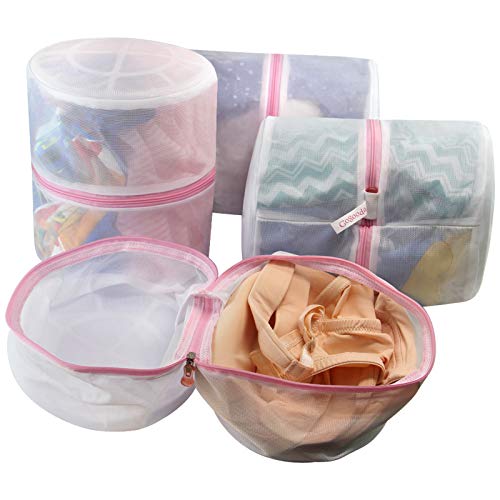 GOGOODA 4 Pcs Mesh Laundry Bag for Bras Lingerie Wash Bag for Delicates, Large, 4 Pack - Image 1