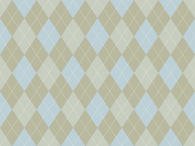 Wallderful Blue and Brown Checkered Wallpaper Removable Argyle Plaid Wallpaper Peel and Stick Vintage Geometric Contact Paper for Kitchen Backsplash Bedroom Bathroom Cabinets Accent Walls 17.5"x102" - Image 2