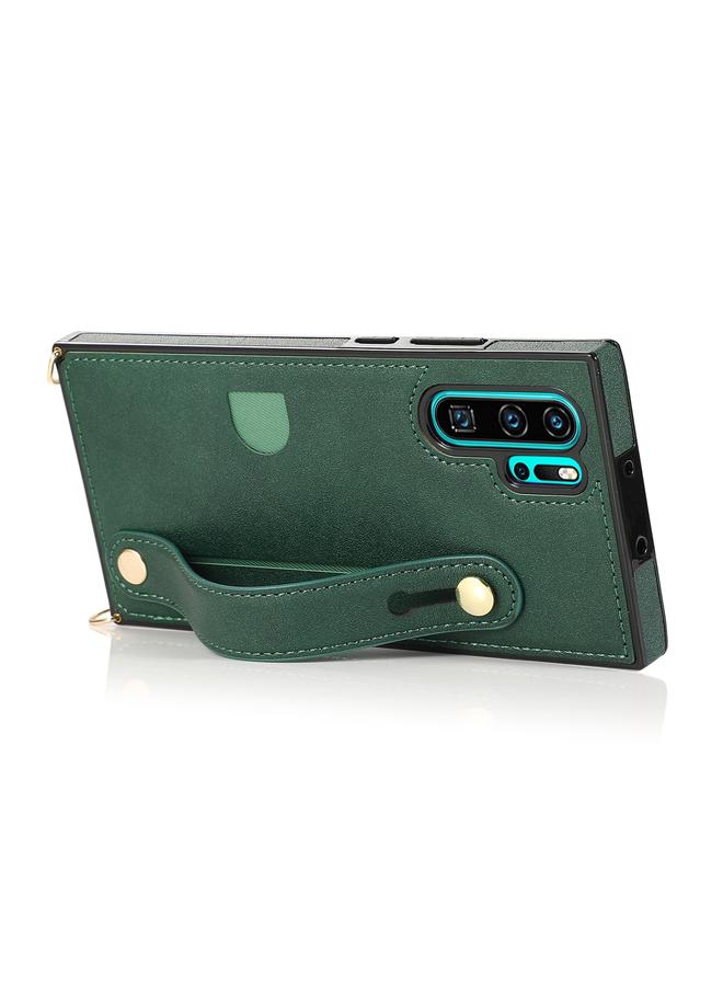 زبون جراب لهاتف Huawei P30 Pro مع حزام معصم من البولي يوريثان الحراري المقاوم للصدمات مع حزام كتف وحامل وفتحة بطاقة - Image 4