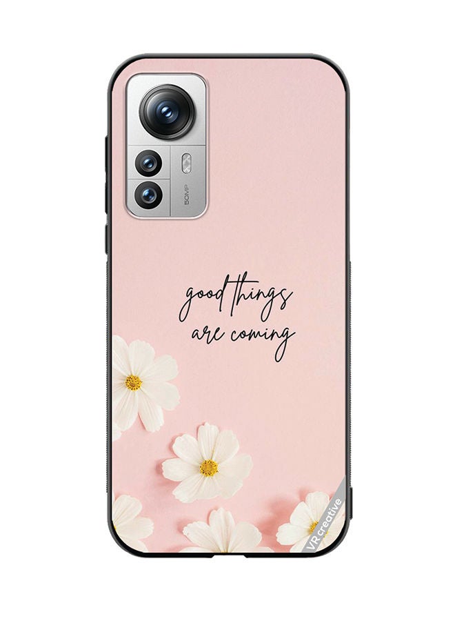 VR CREATIVE غطاء حماية لهاتف Xiaomi 12 Pro بتصميم أشياء جيدة قادمة متعدد الألوان - Image 1