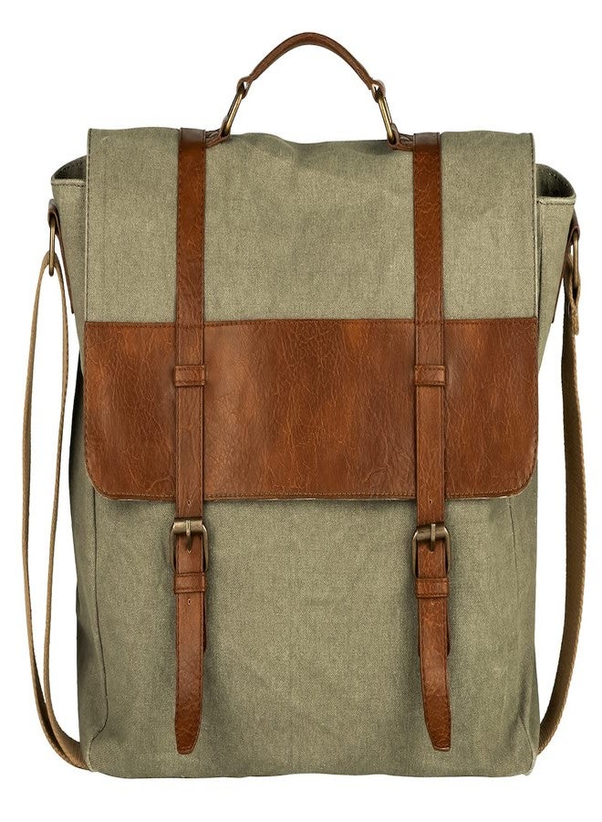 Mona B Laptop Messenger Bag for Men and Women Fits Up to 14" Laptop Compartment with Adjustable Shoulder Strap for Office, College and Travel - Moss - Image 1