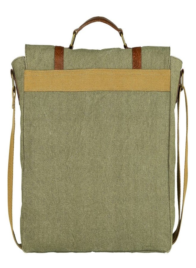 Mona B Laptop Messenger Bag for Men and Women Fits Up to 14" Laptop Compartment with Adjustable Shoulder Strap for Office, College and Travel - Moss - Image 2