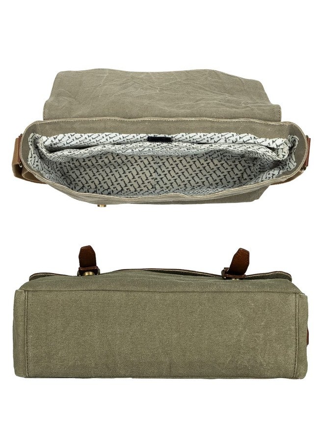 Mona B Laptop Messenger Bag for Men and Women Fits Up to 14" Laptop Compartment with Adjustable Shoulder Strap for Office, College and Travel - Moss - Image 4
