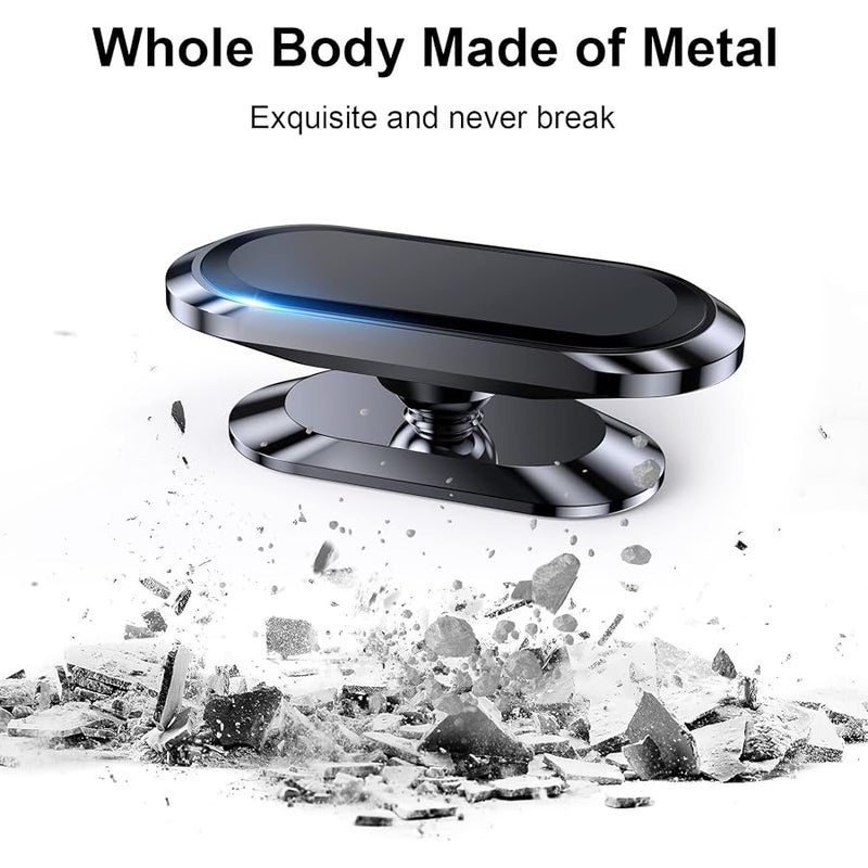 Coolpow 【2-PACK】Magnetic phone holder for car, 【 Super Strong Magnet 】 【 with 4 Metal Plate 】 iPhone Magnetic car mount for cell phone, 【 360° Rotation 】 Universal Dashboard adhesive Car Magnetic Phone Mount - Image 3