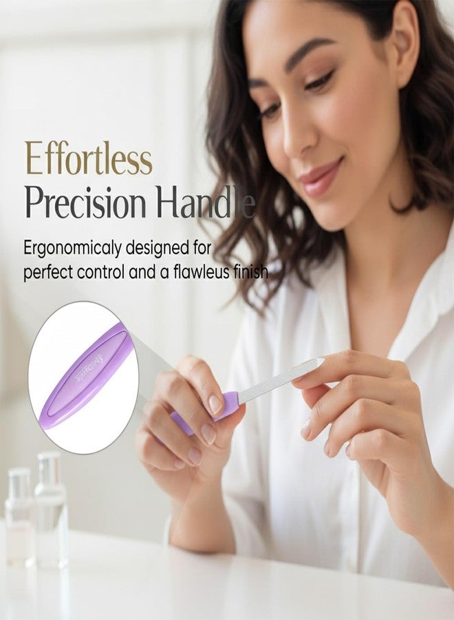 Midazzle Professional Dual-Sided Nail Filer with Grip Handle | Premium Nail Filer for Perfect Manicures and Pedicure | Reusable Nail File (MINF3803, Pack of 2) - Image 3