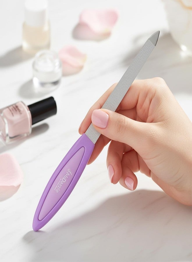 Midazzle Professional Dual-Sided Nail Filer with Grip Handle | Premium Nail Filer for Perfect Manicures and Pedicure | Reusable Nail File (MINF3803, Pack of 2) - Image 2