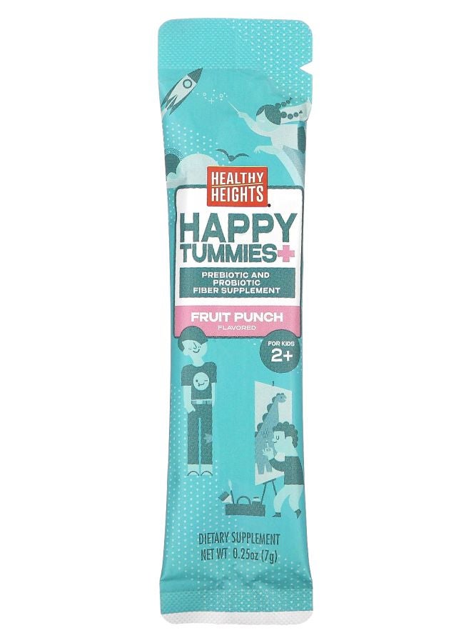 Healthy Heights Happy Tummies+ For Kids 2+ Fruit Punch 24 Stick Packs 0.25 oz (7 g) Each - Image 2