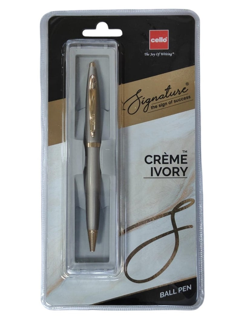 تشيلو قلم حبر سائل من سيلو سيجنتشر كريم عاجي - حبر أزرق - Image 1