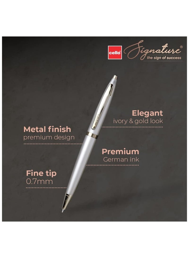 تشيلو قلم حبر سائل من سيلو سيجنتشر كريم عاجي - حبر أزرق - Image 4