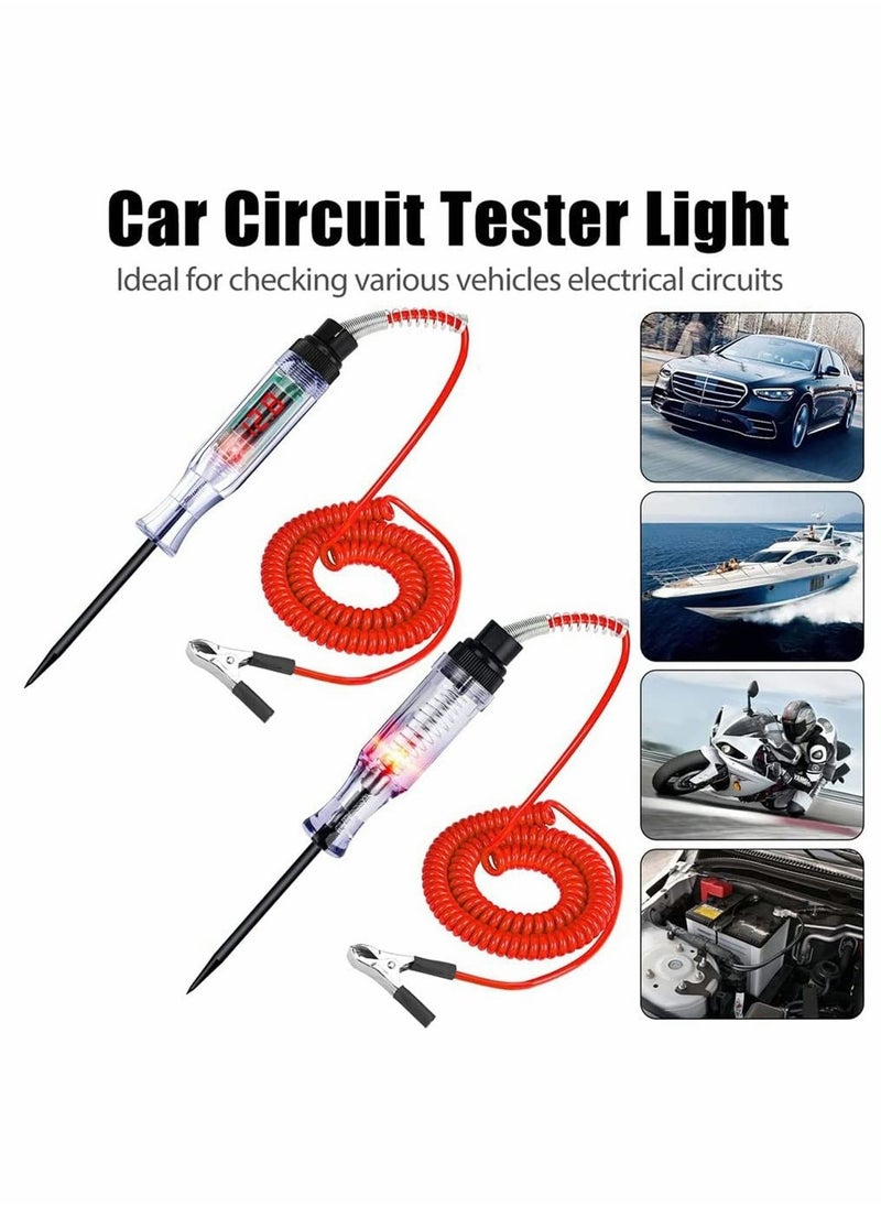 Y&D - Automotive Test Light 2PCs DC 6-24V Digital LCD Circuit Tester Heavy Duty with Voltmeter Car Truck Vehicle Circuits Low Voltage Probe 12 Volt Auto Electrical - Image 1