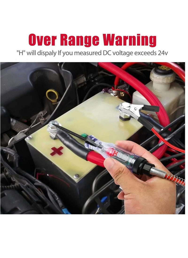 Y&D - Automotive Test Light 2PCs DC 6-24V Digital LCD Circuit Tester Heavy Duty with Voltmeter Car Truck Vehicle Circuits Low Voltage Probe 12 Volt Auto Electrical - Image 1