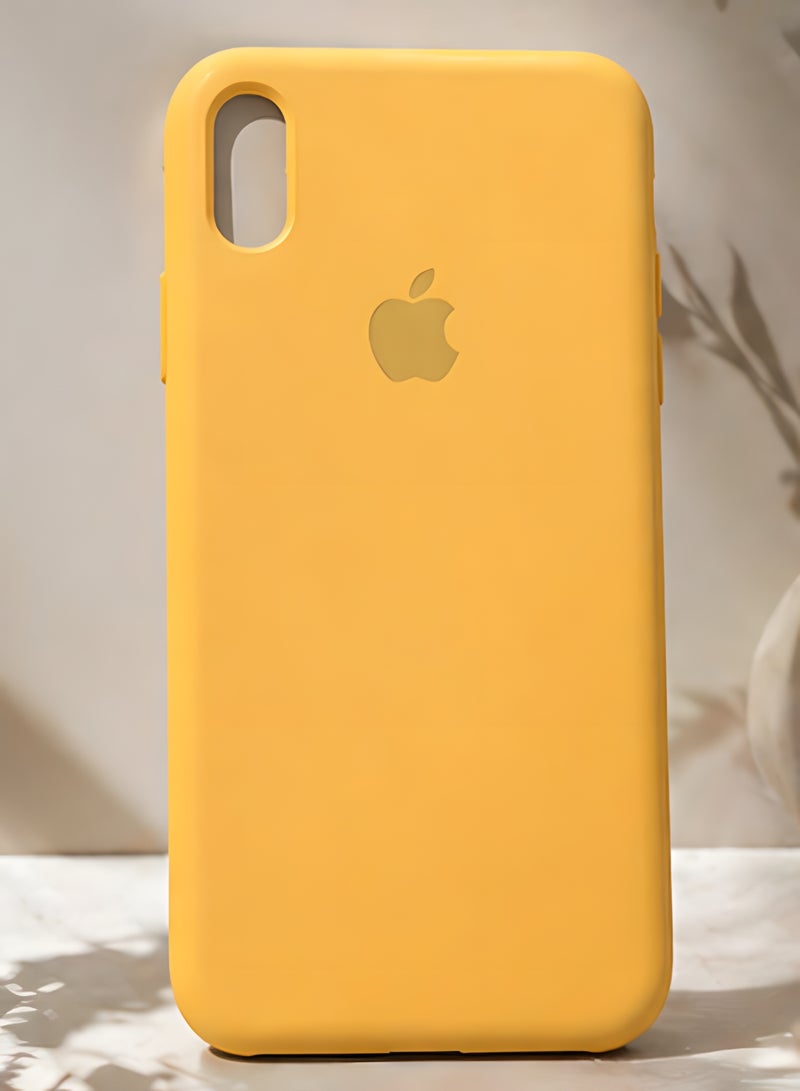 Silicone Case for iPhone XS Max – Soft-Touch Shockproof Slim Protective Cover with Soft Inner Lining, Camera Protection & Anti-Slip Grip - Yellow - Image 1