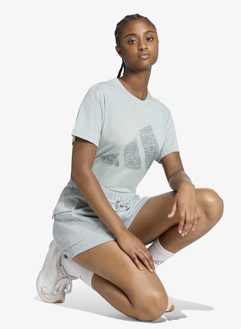 Adidas  Essential Small Logo French Terry Cargo Shorts for Women | Best Price UAE