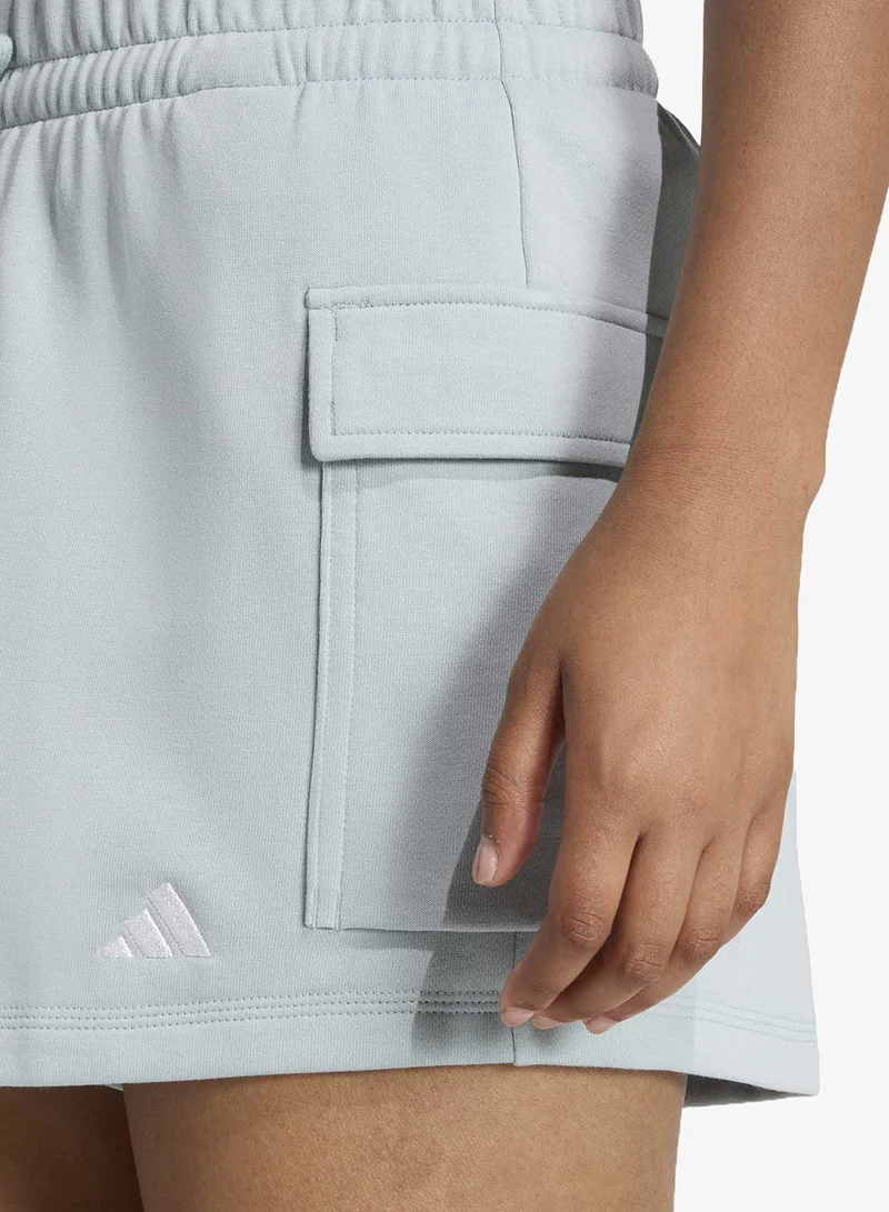 Adidas  Essential Small Logo French Terry Cargo Shorts for Women | Best Price UAE