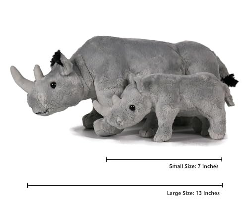 Ice King Bear Mom and Baby Stuffed Animals Set Zoo Wild Animals Rhino - Image 5