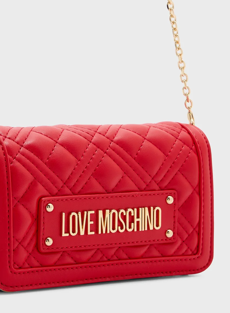 Love Moschino Quilted Flap Over Crossbody