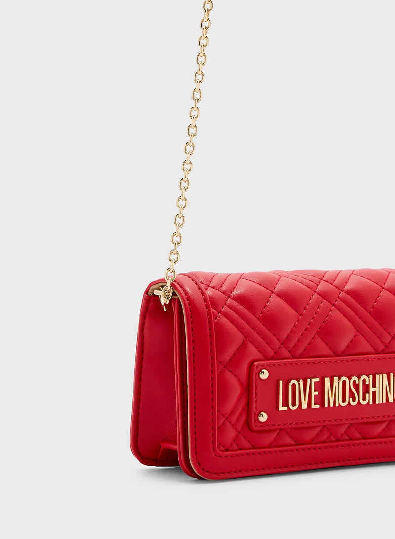Love Moschino Quilted Flap Over Crossbody