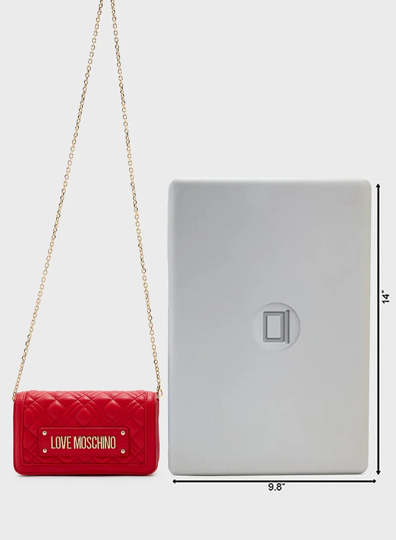 Love Moschino Quilted Flap Over Crossbody
