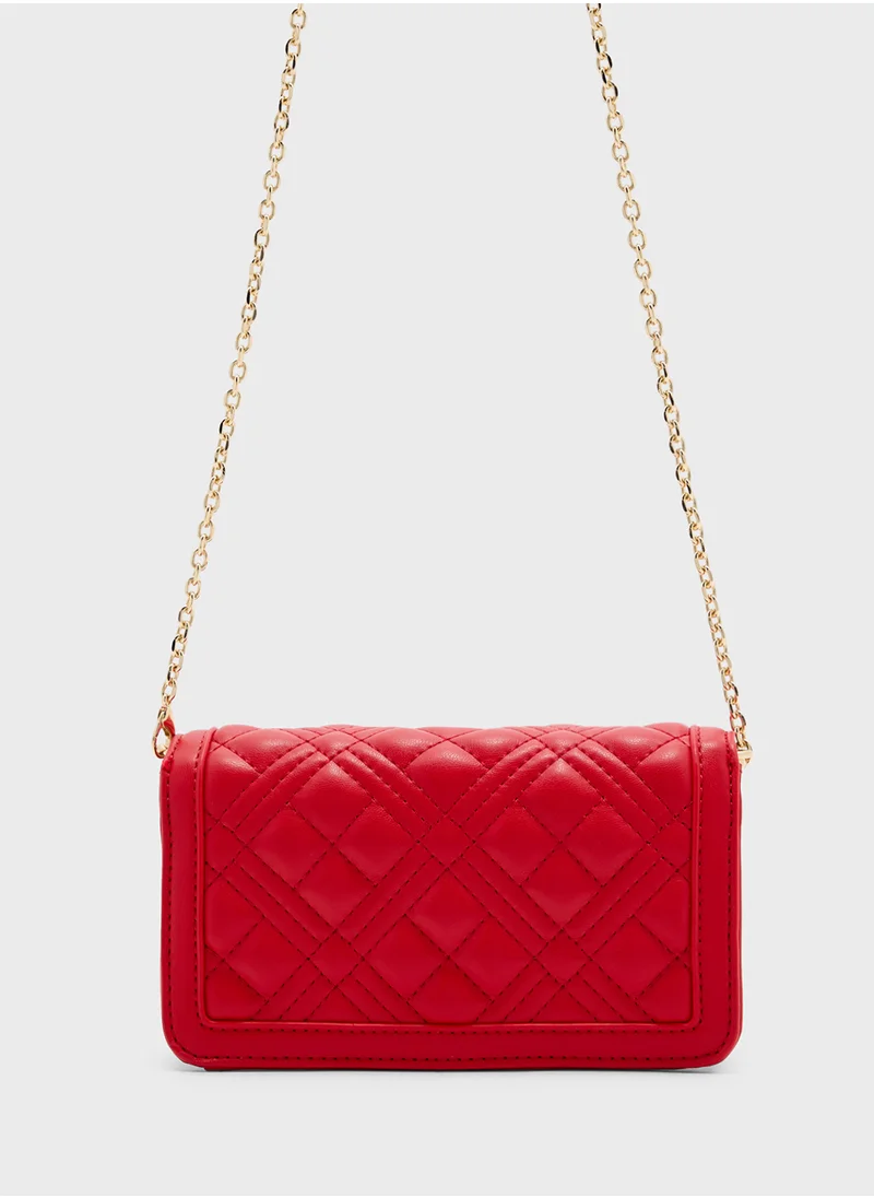 Love Moschino Quilted Flap Over Crossbody