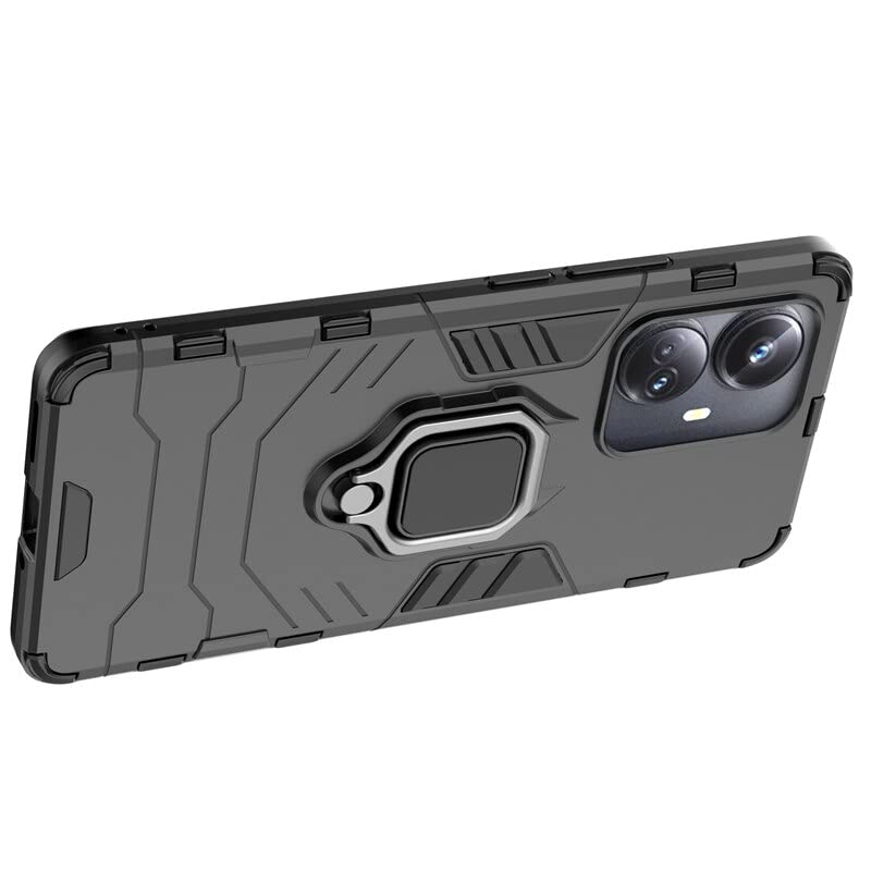 SPAZY CASE® Realme 10 Pro Plus 5G Back Cover | Dual Layer Armor Defender Full Body Protective + PC Hybrid Kickstand Back Case for Realme 10 Pro Plus 5G - Image 4
