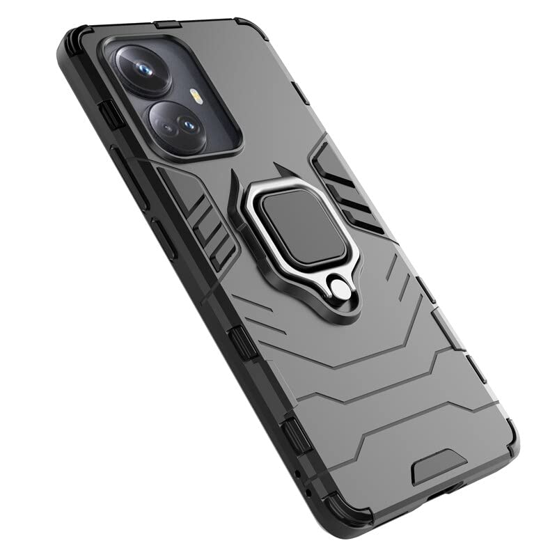 SPAZY CASE® Realme 10 Pro Plus 5G Back Cover | Dual Layer Armor Defender Full Body Protective + PC Hybrid Kickstand Back Case for Realme 10 Pro Plus 5G - Image 3