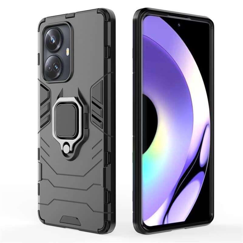 SPAZY CASE® Realme 10 Pro Plus 5G Back Cover | Dual Layer Armor Defender Full Body Protective + PC Hybrid Kickstand Back Case for Realme 10 Pro Plus 5G - Image 2