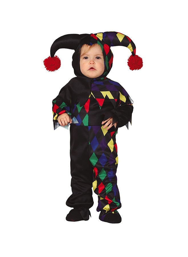 Fiestas Guirca Baby Harlequim Costume, Size 12-24 Months. Costume includes: Hat, Jumpsuit