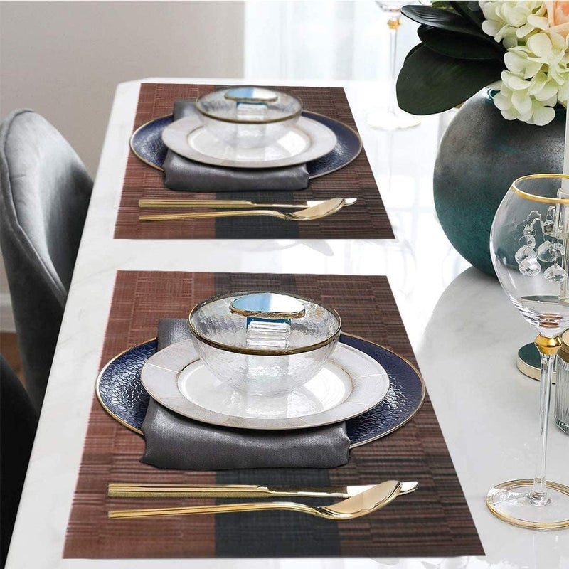 GOPAD 6 Seater Placemats for Dining Table Kitchen Restaurant Easy to Wash Cleaning Both Side Usable 6 Table Placemats 4530 CmMulticolor - Image 4