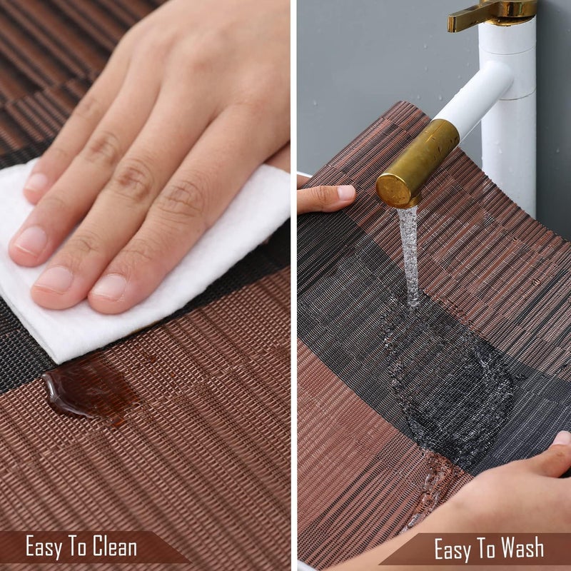 GOPAD 6 Seater Placemats for Dining Table Kitchen Restaurant Easy to Wash Cleaning Both Side Usable 6 Table Placemats 4530 CmMulticolor - Image 5