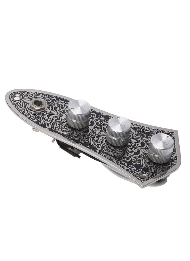 Thoraya Volume Control Plate Metal Wiring Harness Board with Switch Knob for JB Jazz Bass Guitar  - Image 1