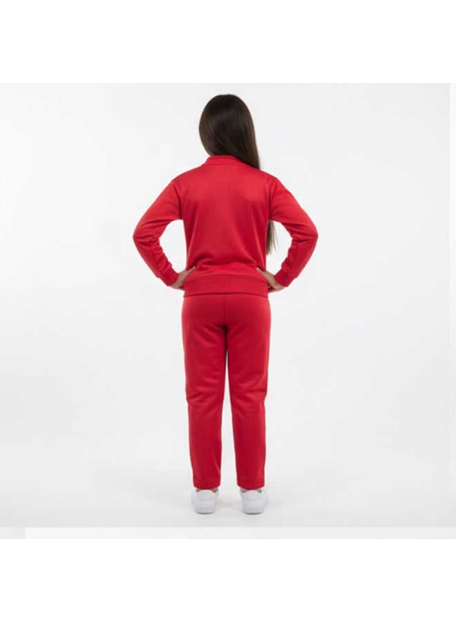Caesar Girls' winter tracksuit with velvet lining and striped design - Image 3