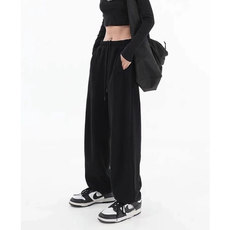 Womens Fleece-Lined Casual Pants Autumn-Winter Grey