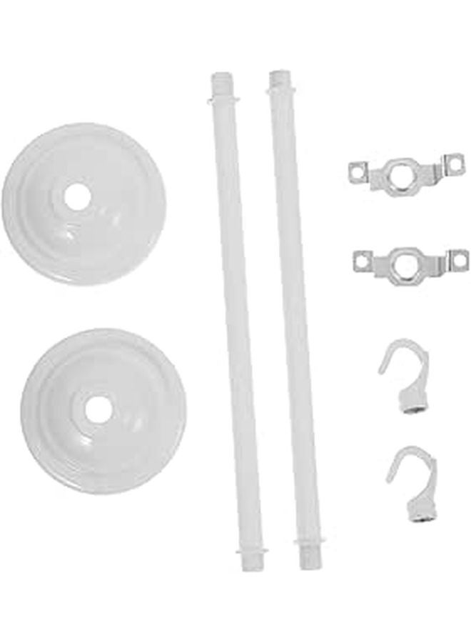 2 Pack Emergency Light Hanging Rods Iron Mounting Bars For Exit Sign Safety Fixture - Image 1