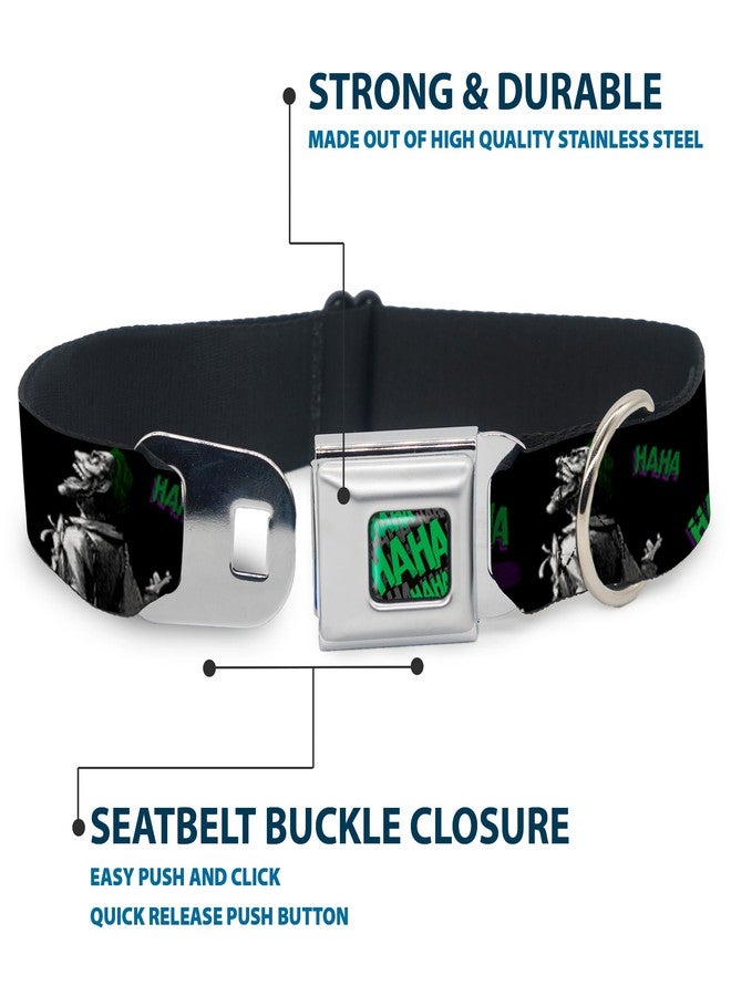 Buckle Down Dog Collar Seatbelt Buckle Joker Die Laughing Haha Black Purple Green 16 to 23 Inches 1.5 Inch Wide - Image 4