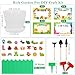Elcoho 24 Packs Garden Plastic Pot Craft Kit Plant Spring Craft Kits for Kids Flower Pots with 150 Foam Stickers 36 Labels 24 Certificate of Awards 3 Tools Planting Growing Kit for Kids - Image 2