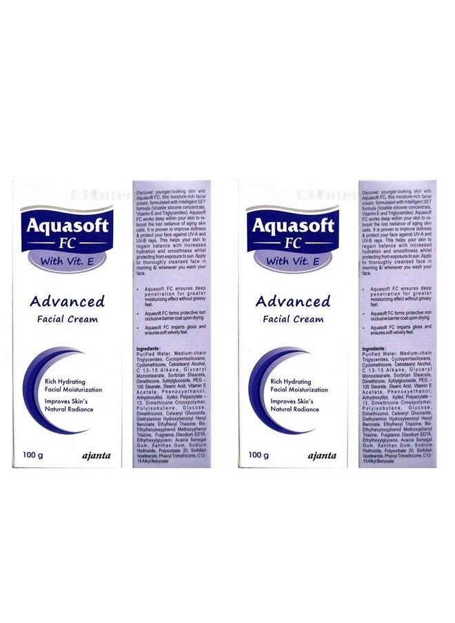 BREEMETIC Ajanta Pharma Skinhub Aquasoft Fc With Vit. E Advanced Facial Cream (Pack 2)  - Image 1