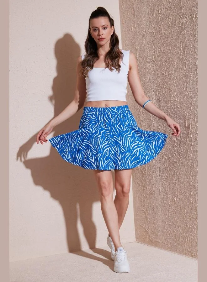 ليلا تنورة قصيرة نسائية بخصر مطاطي من ليلا