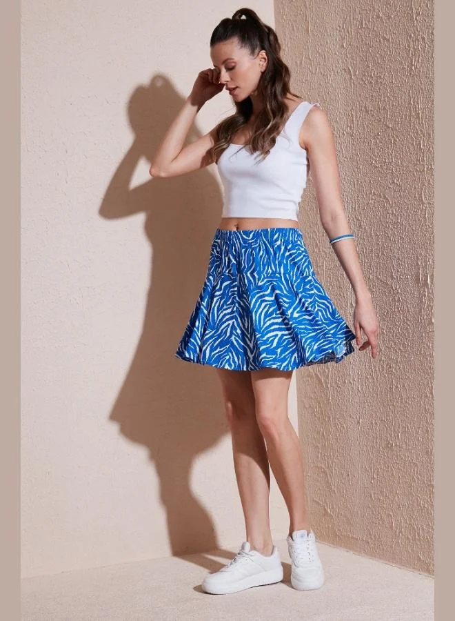 ليلا تنورة قصيرة نسائية بخصر مطاطي من ليلا