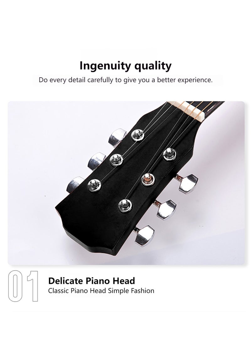 Sharpdo 38-Inch Beginner High Quality Basswood Guitar with Guitar Accessories with Carry Bag, Suitable for Beginners  - Image 5