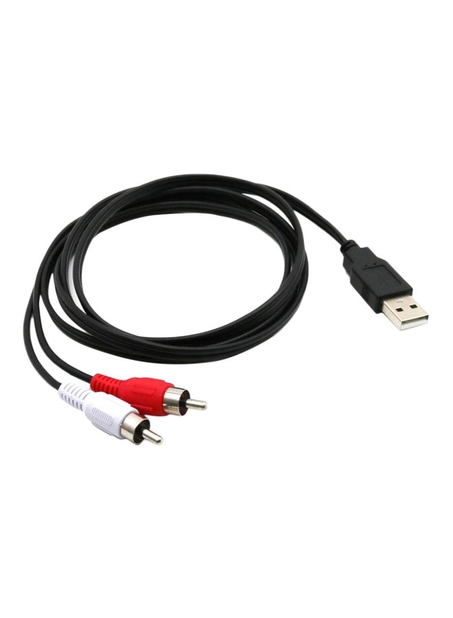 NIBEMINENT USB To RCA Cable Black  - Image 1
