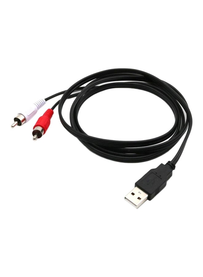 NIBEMINENT USB To RCA Cable Black  - Image 2