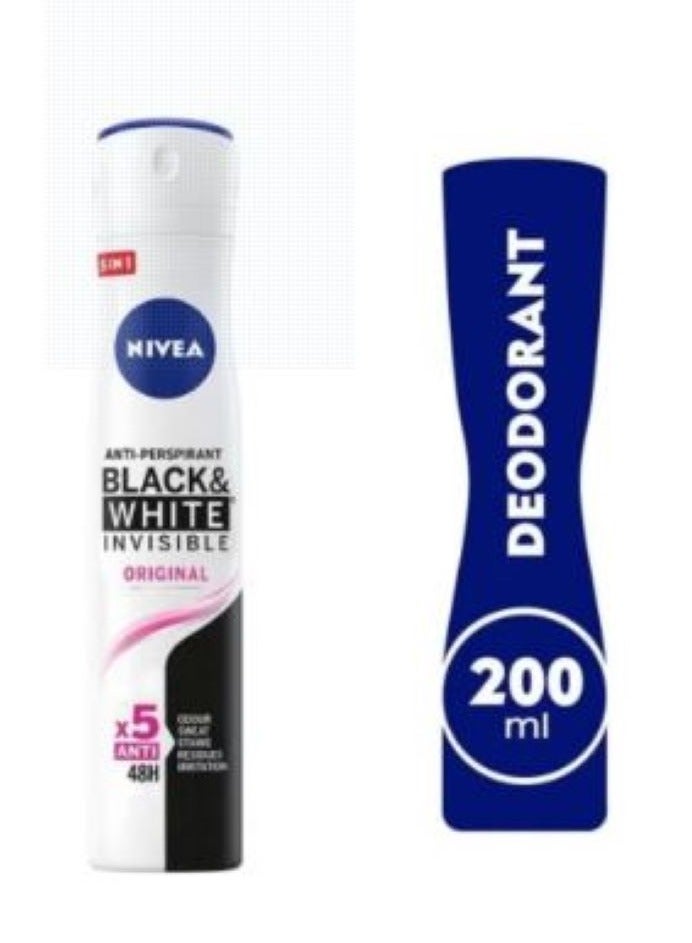 نيفيا بخاخ مزيل عرق نساء انفيزبل بلاك اورجينال 200 مل