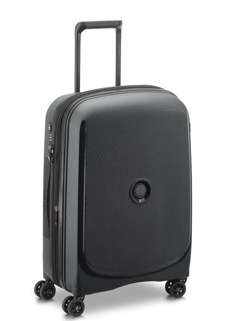 ديلسي _باريس Belmont+ 55cm Hardcase 4 Double Wheel Non-Expandable Cabin Luggage Trolley Black